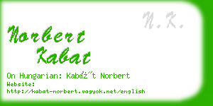 norbert kabat business card